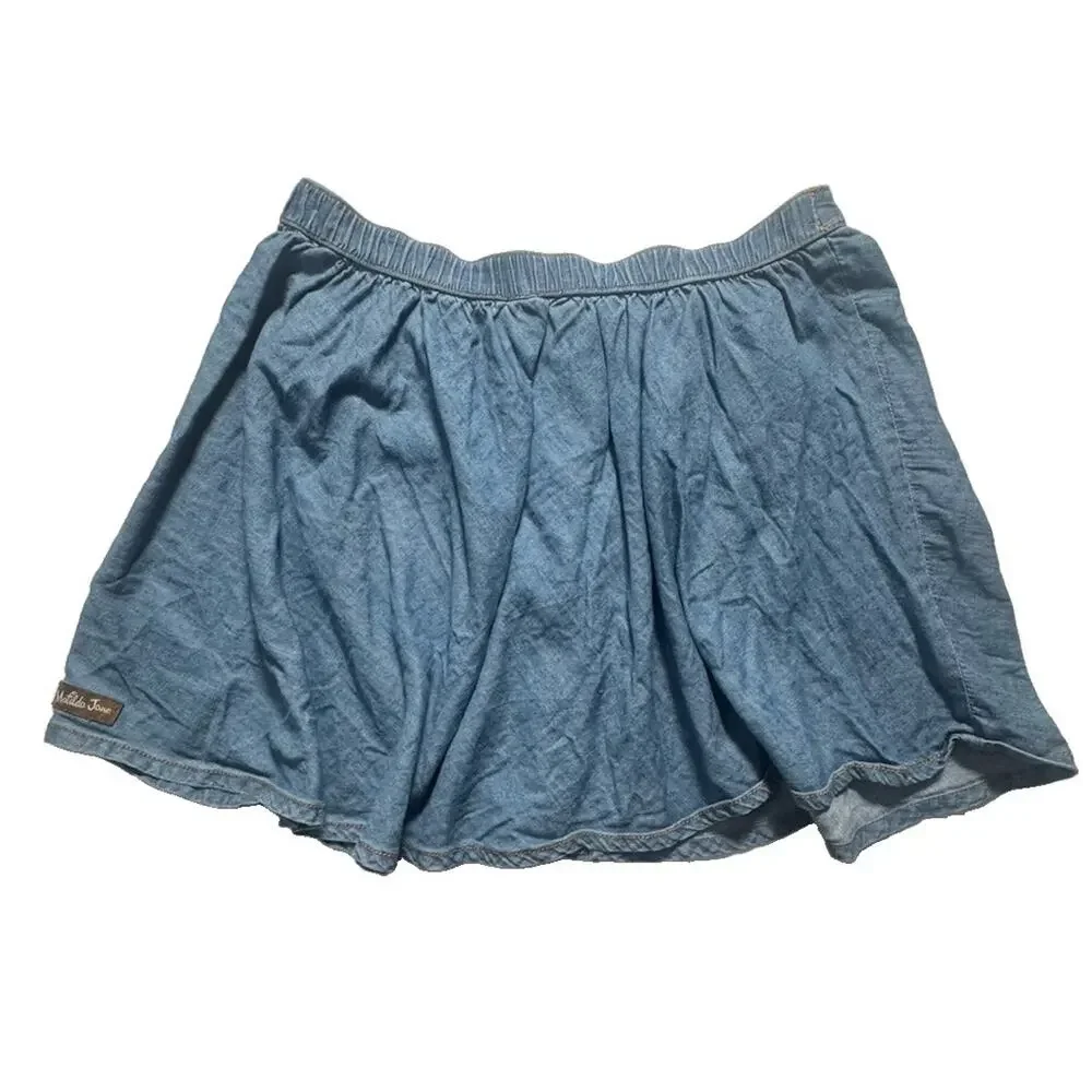 Matilda Jane Friends Forever Natalie Chambray Skirt Girls Size 6